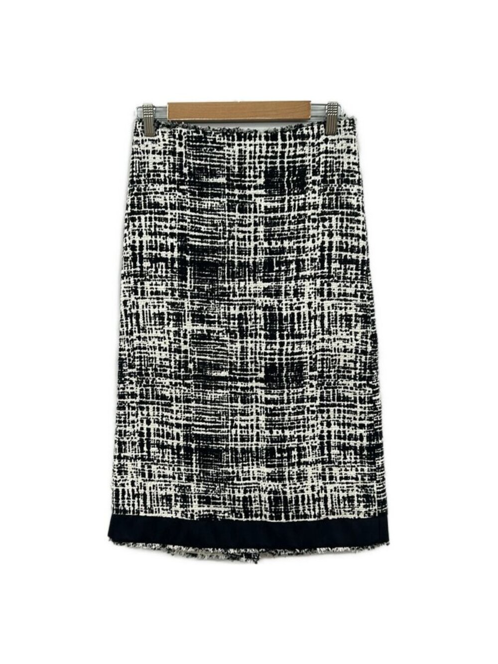 Prada Long Skirt 36 S Black Tweed